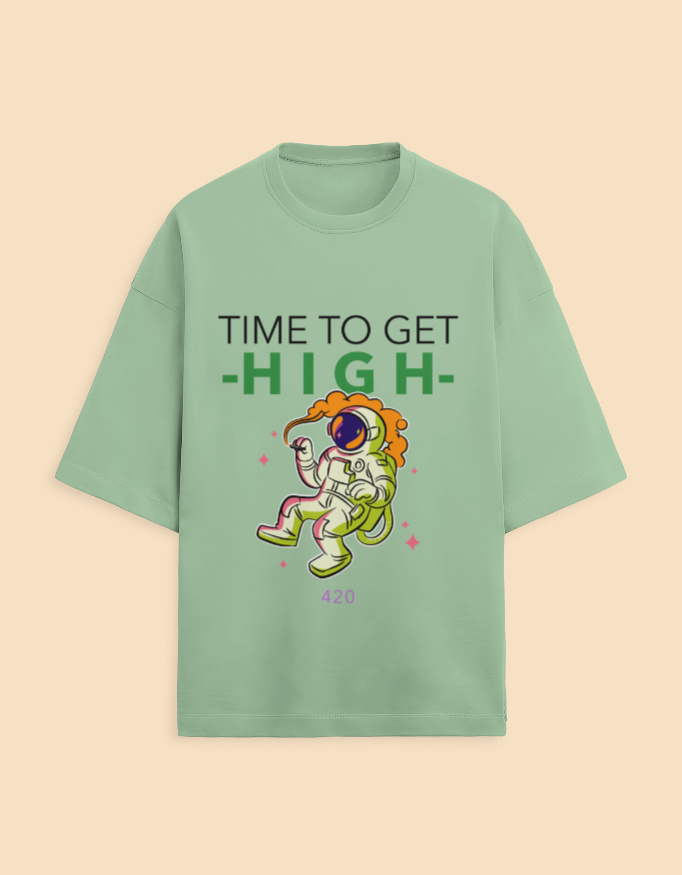 Men's High Designed Terry Oversized Tee for all-day comfort