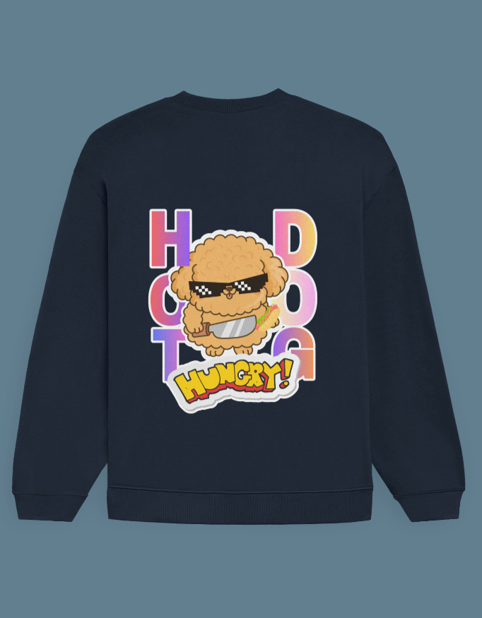 Women’s Lovely Hot Dog Oversized Sweatshirt for all-day comfort - Image 4