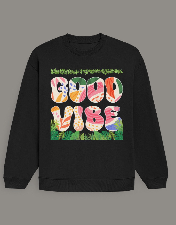 Women’s Good Vibe Oversized Sweatshirt for all-day comfort - Image 3