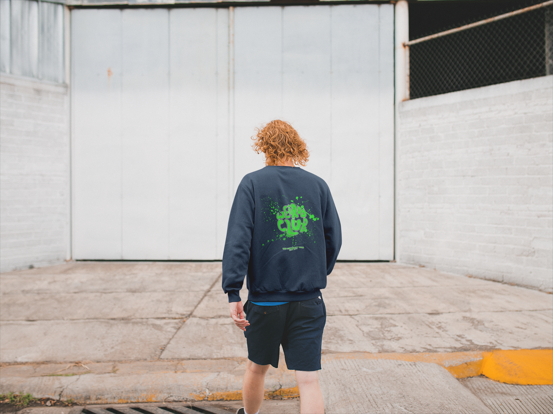 Men's Neon Designed Weird Club Oversized Sweatshirt for all-day comfort - Image 3