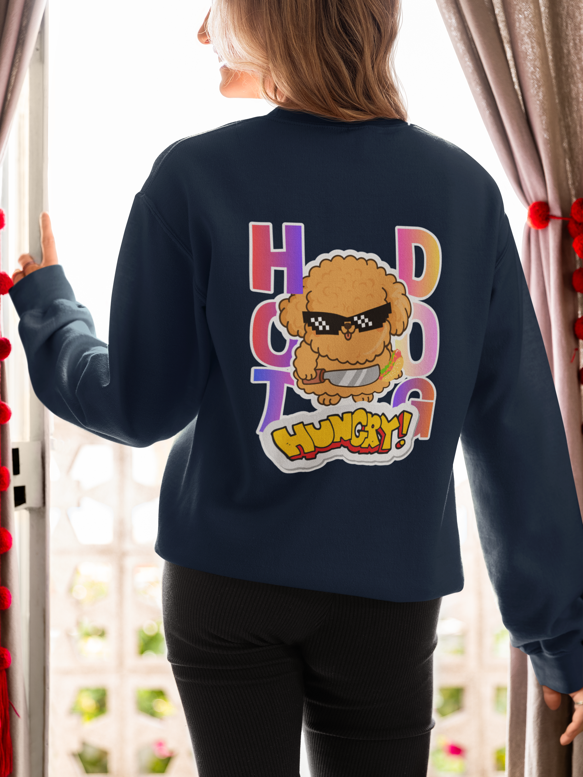 Women’s Lovely Hot Dog Oversized Sweatshirt for all-day comfort