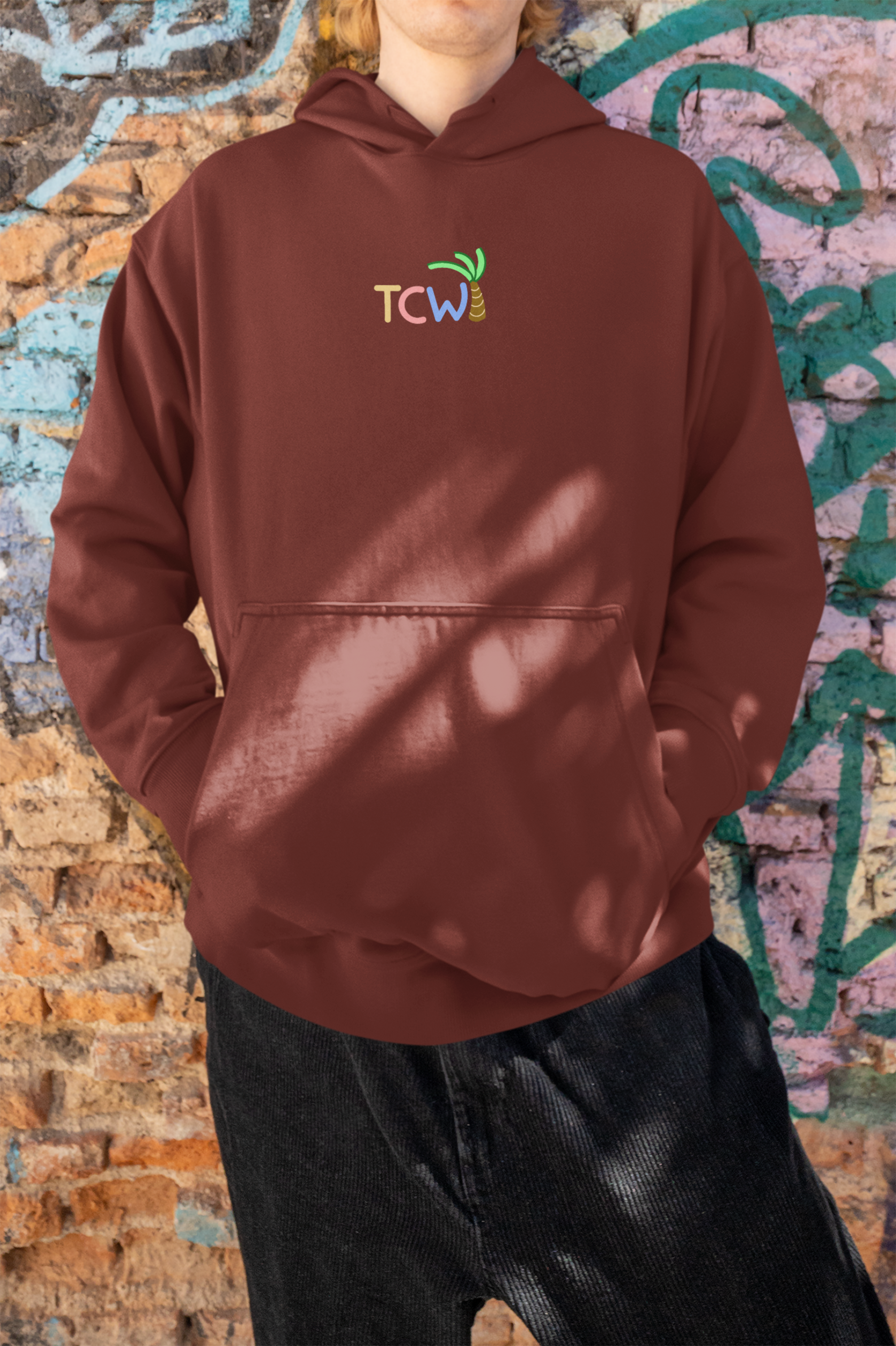Men's TCW Designed Oversized Hoodie for all-day comfort