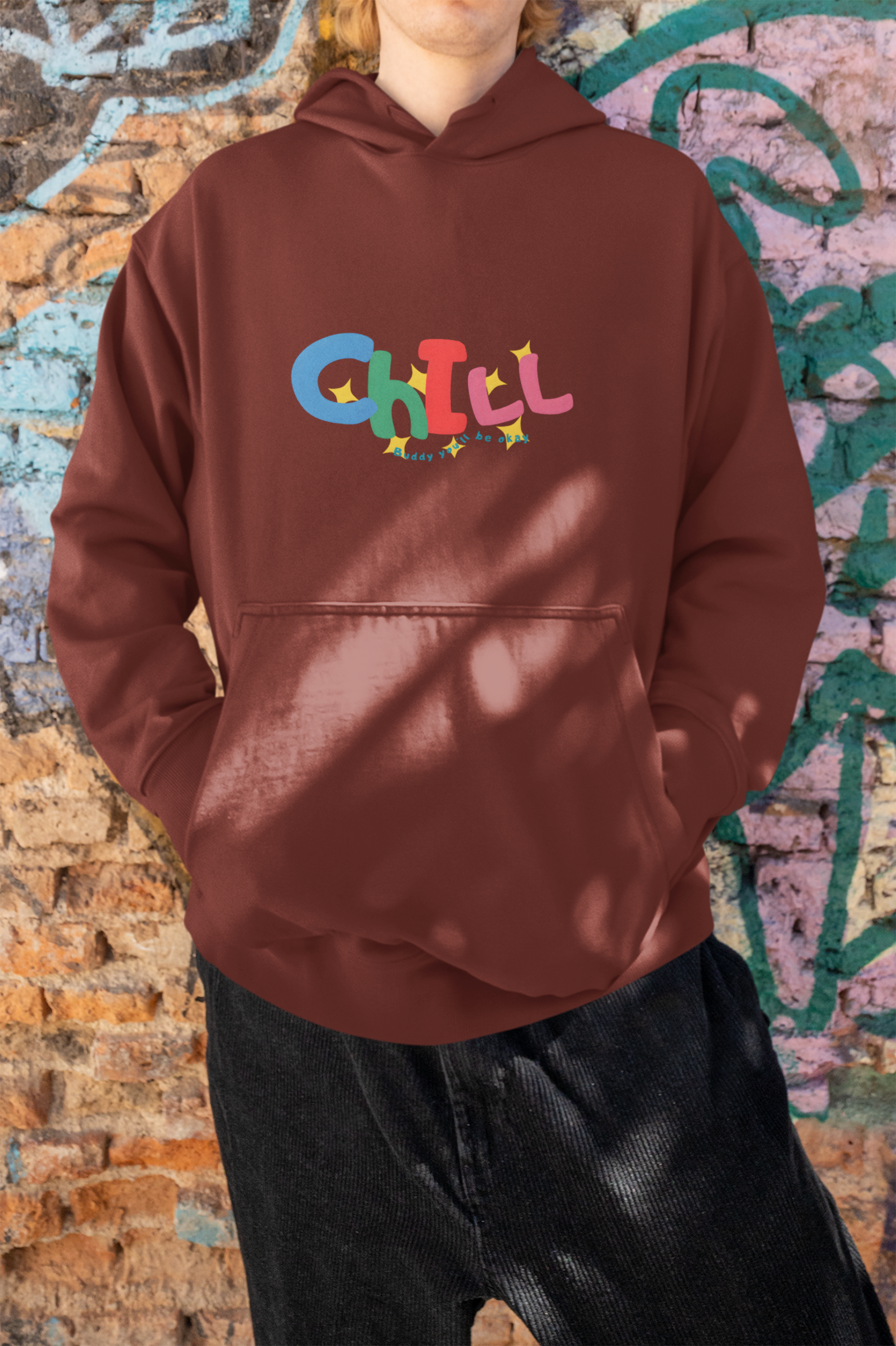 Men's Chill Design Oversized Hoodie for all-day comfort