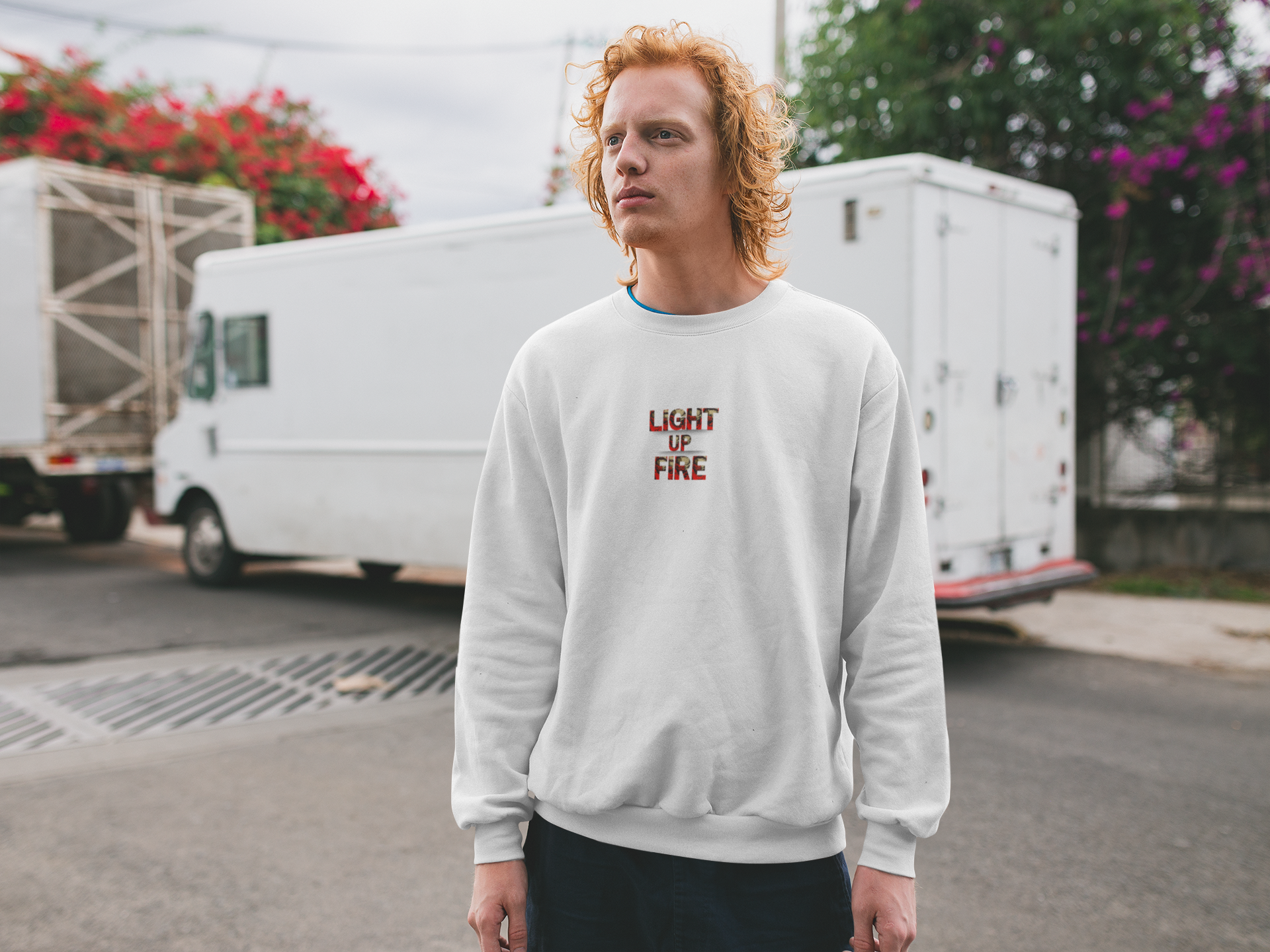 Men's Embroidery print Oversized Sweatshirt for all-day comfort - Image 2