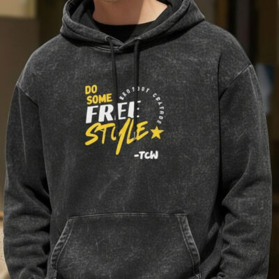 Men's Free Style Acid Washed Hoodie for all-day comfort
