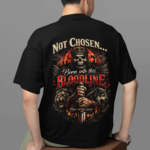 Men's Bloodline Designed Oversized Terry T-shirt For All-day Comfort