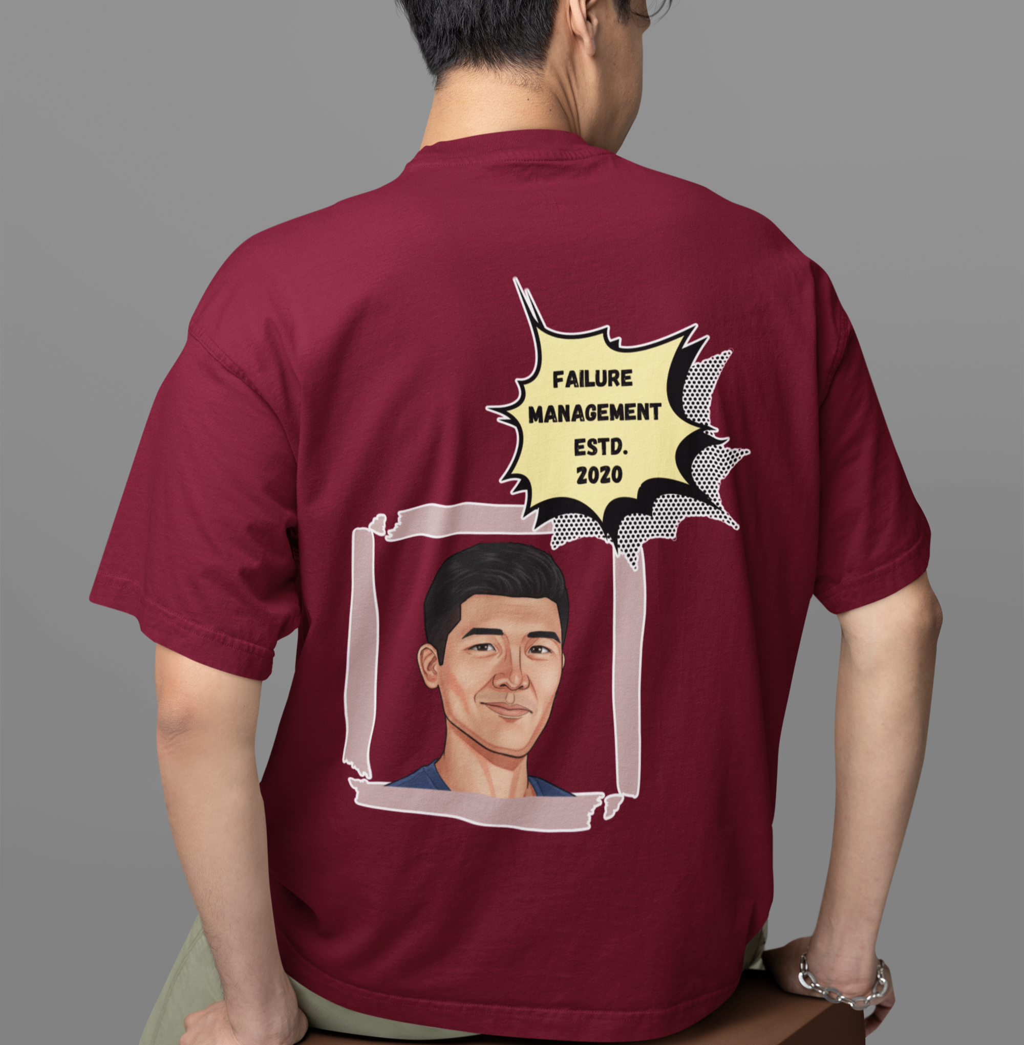 Men's Steve He Dialogue Terry Oversized Tee for all-day comfort - Image 7