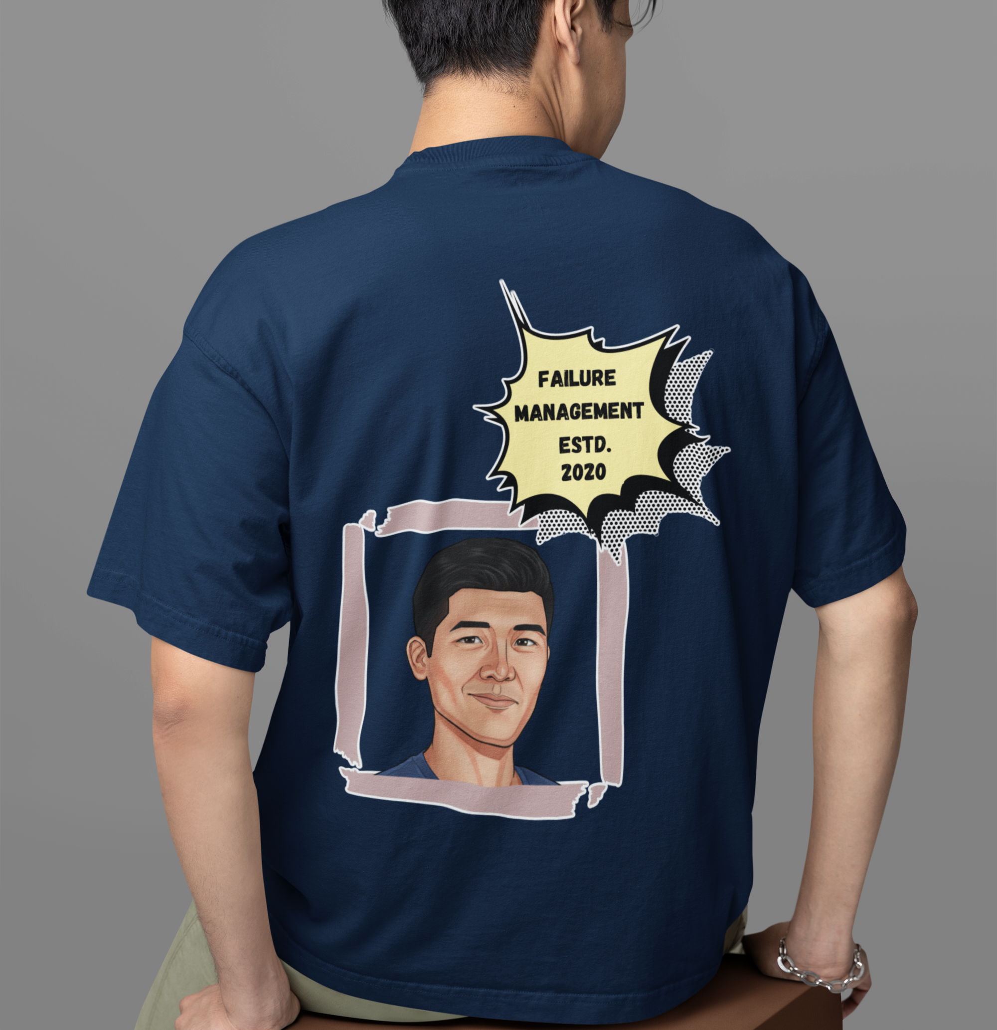 Men's Steve He Dialogue Terry Oversized Tee for all-day comfort - Image 3