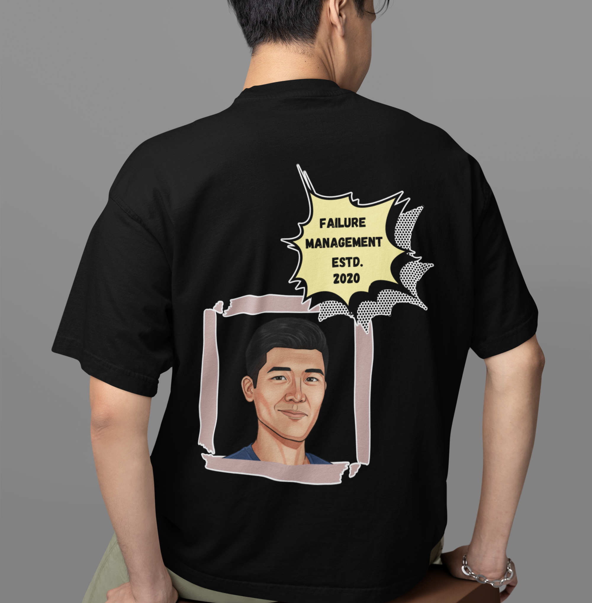 Men's Steve He Dialogue Terry Oversized Tee for all-day comfort