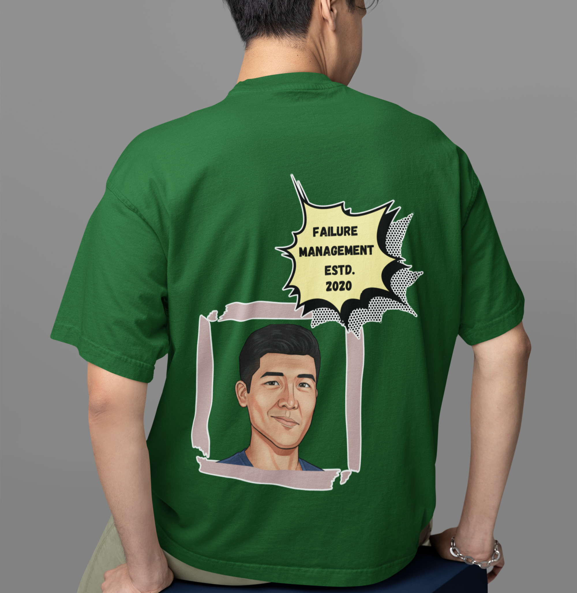 Men's Steve He Dialogue Terry Oversized Tee for all-day comfort - Image 5