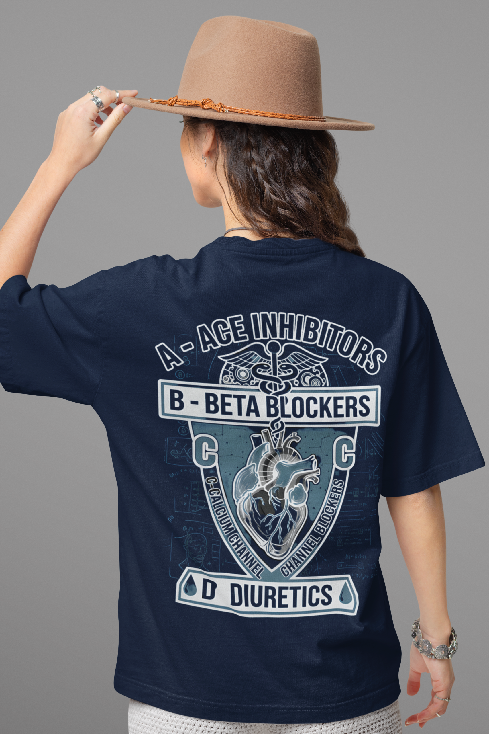 Women's Med Drugs Designed Oversized Terry T-shirt For All-day Comfort - Image 3