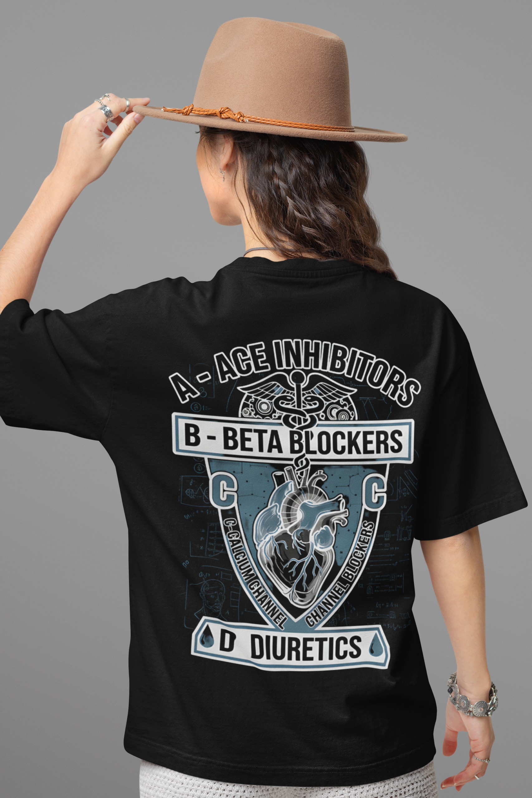 Women's Med Drugs Designed Oversized Terry T-shirt For All-day Comfort