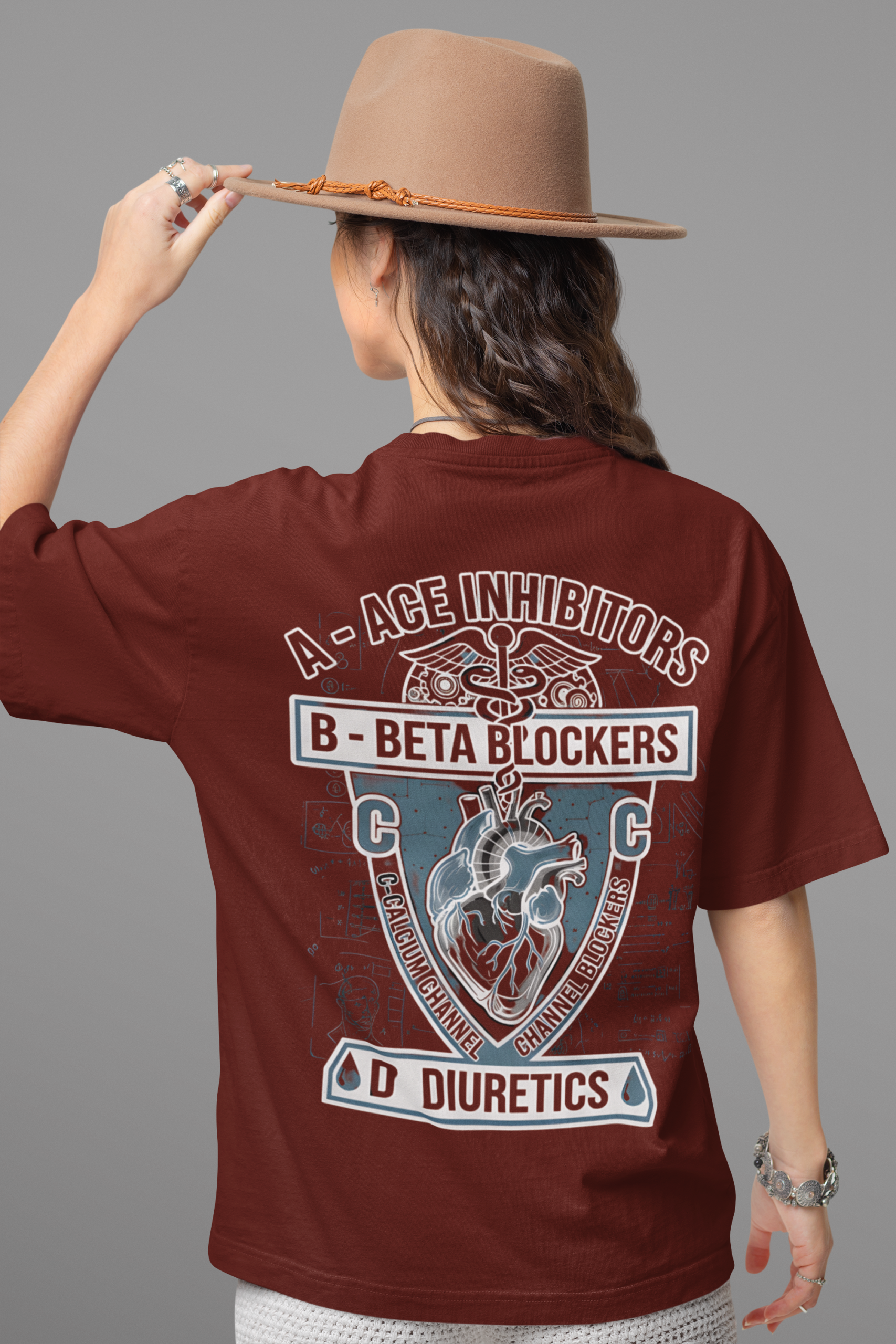 Women's Med Drugs Designed Oversized Terry T-shirt For All-day Comfort - Image 5