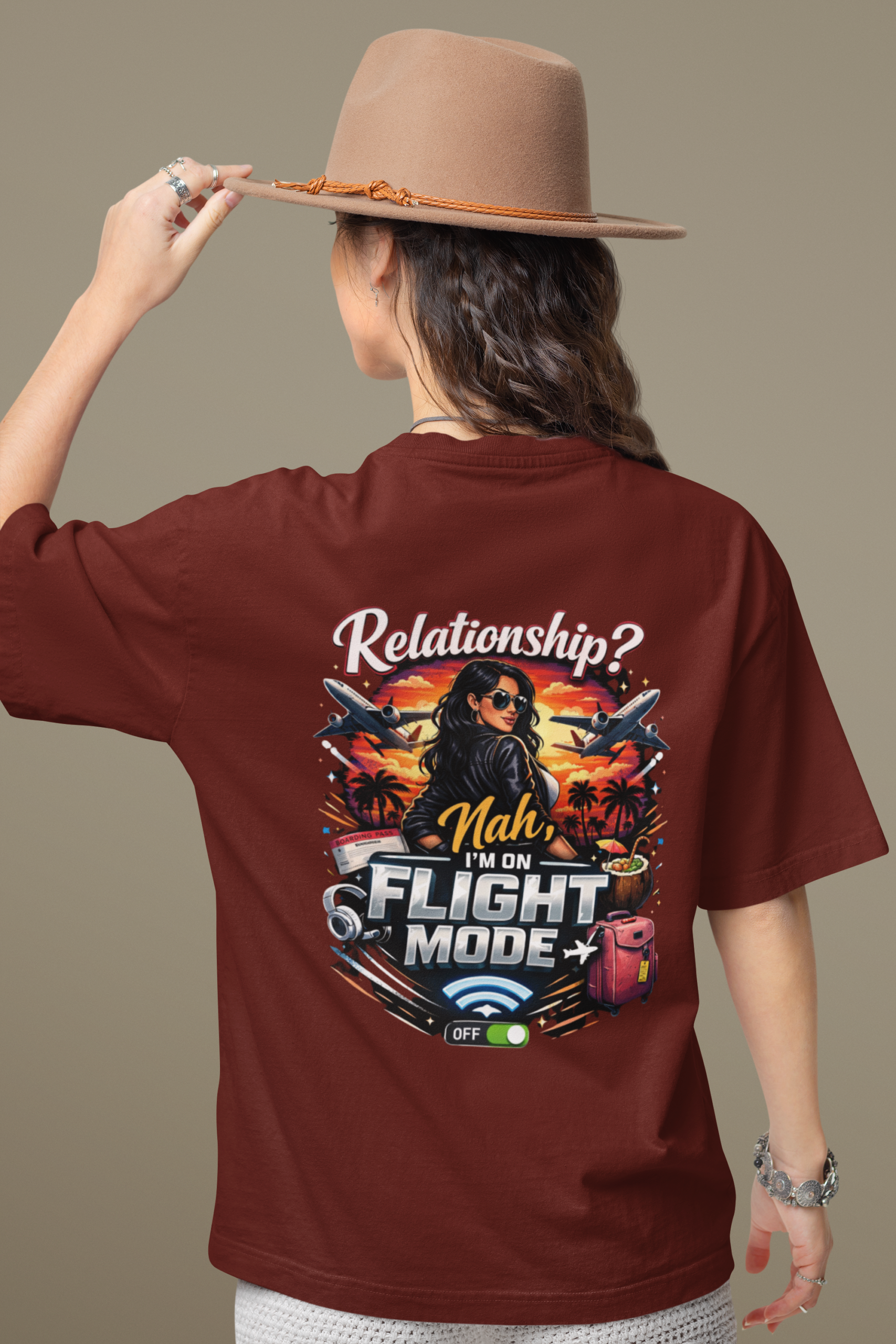 Women's Being Single Savage Designed Terry Oversized Tee for all-day comfort - Image 5