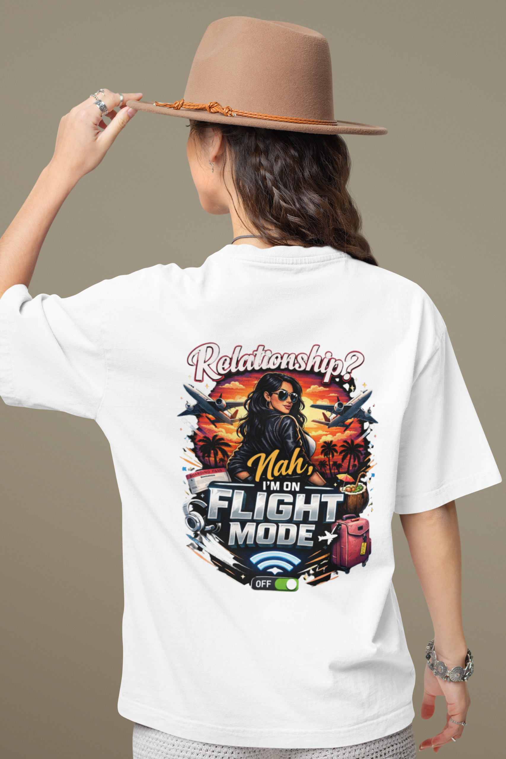 Women's Being Single Savage Designed Terry Oversized Tee for all-day comfort - Image 3