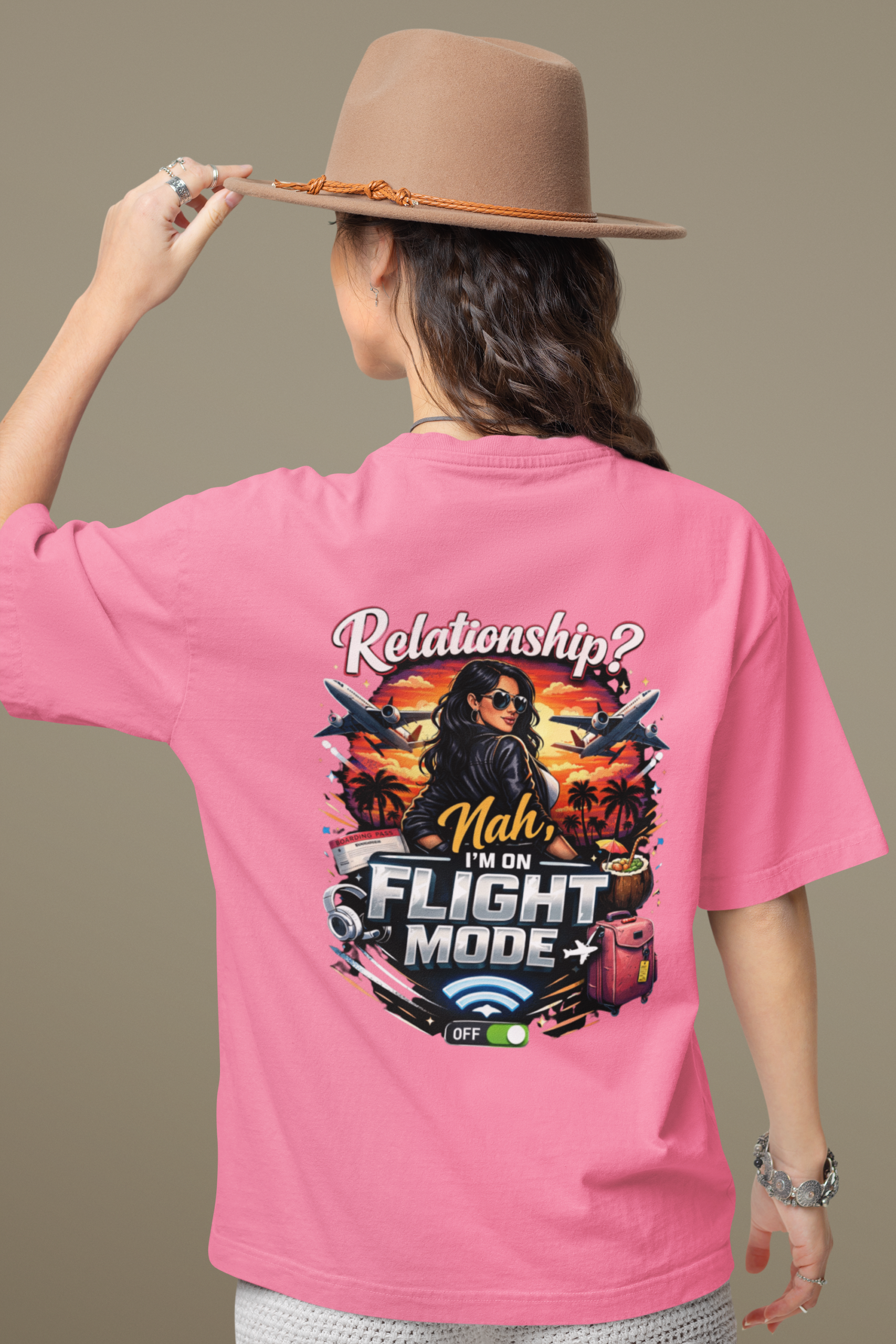 Women's Being Single Savage Designed Terry Oversized Tee for all-day comfort - Image 5