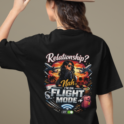 Women's Being Single Savage Designed Terry Oversized Tee for all-day comfort