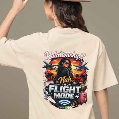 Women's Being Single Savage Designed Terry Oversized Tee for all-day comfort