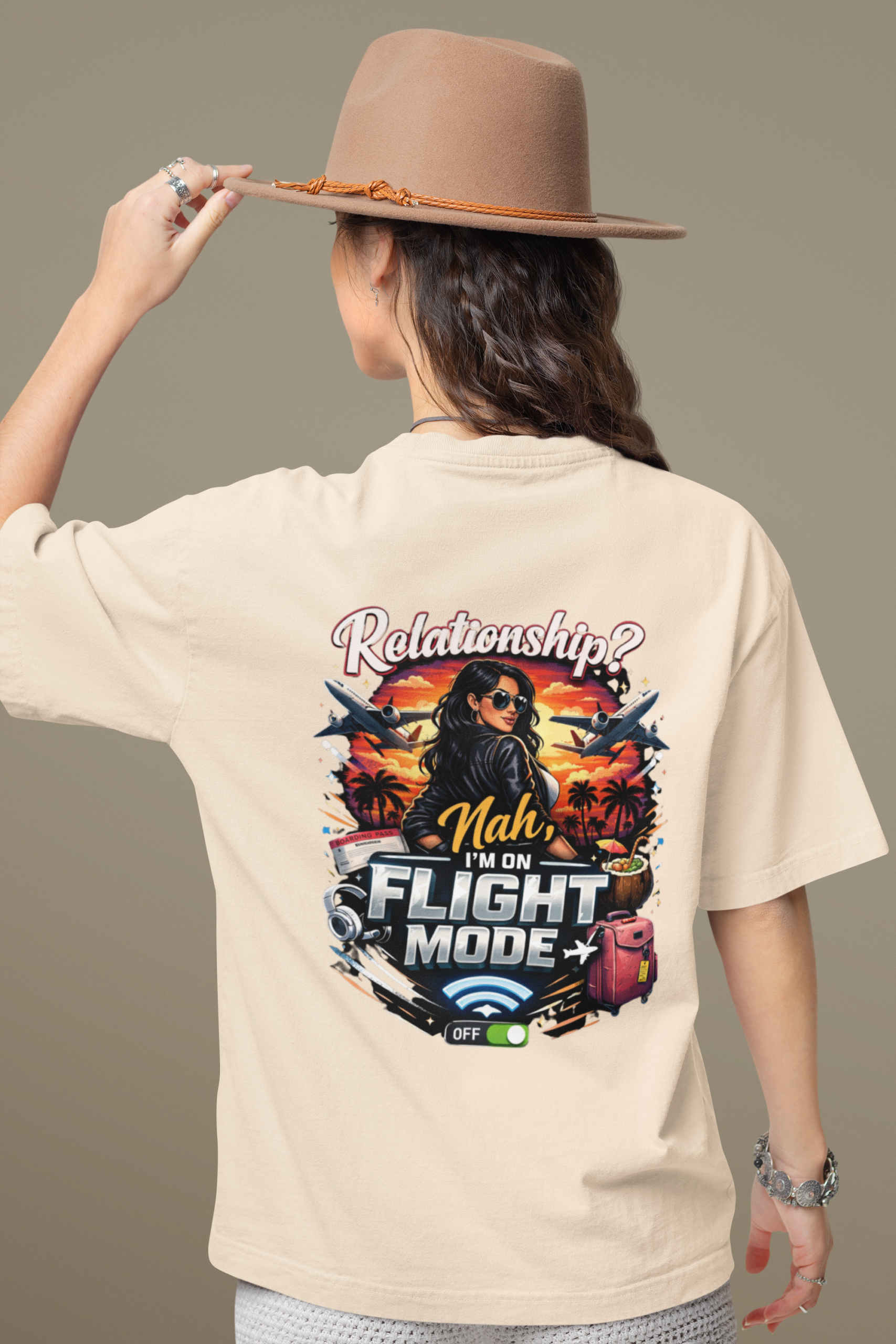 Women's Being Single Savage Designed Terry Oversized Tee for all-day comfort