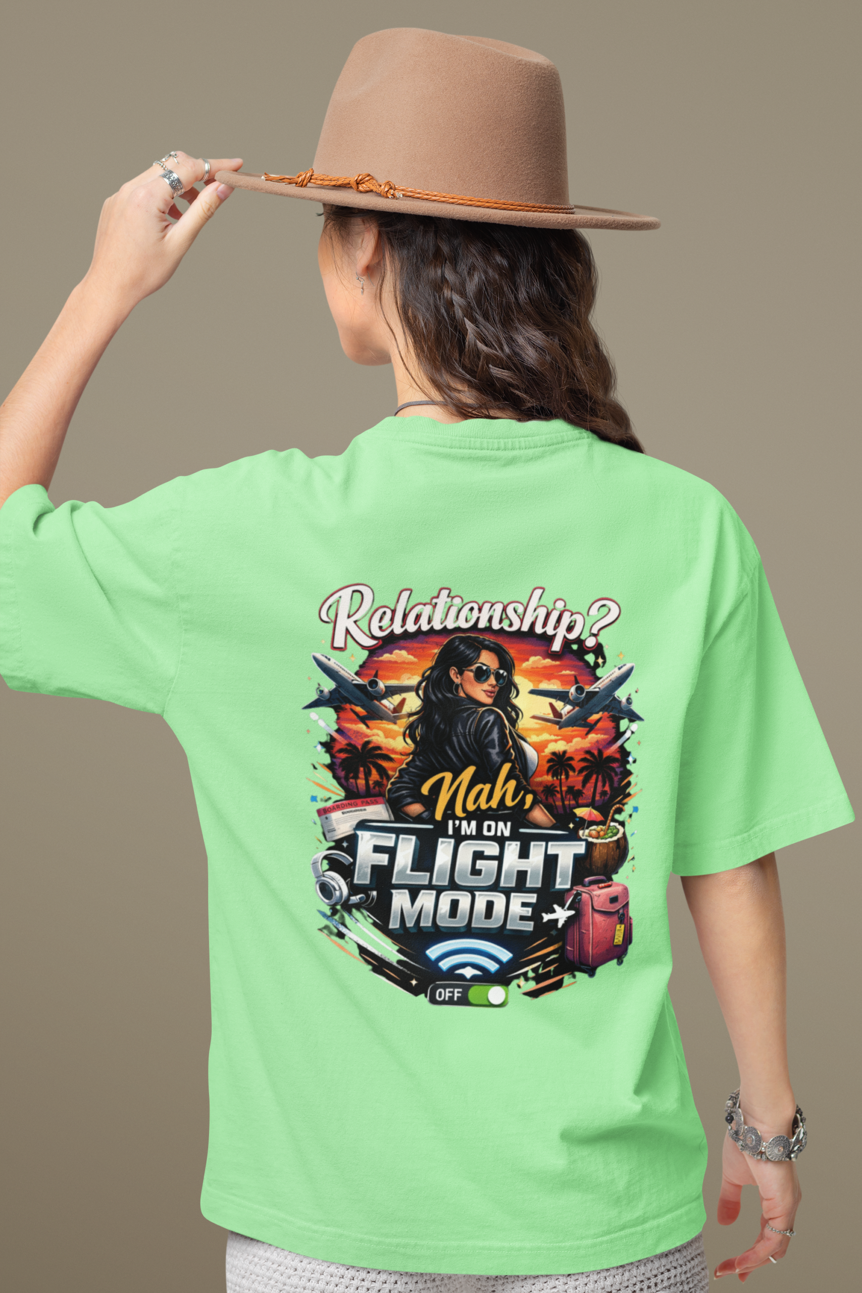 Women's Being Single Savage Designed Terry Oversized Tee for all-day comfort - Image 7