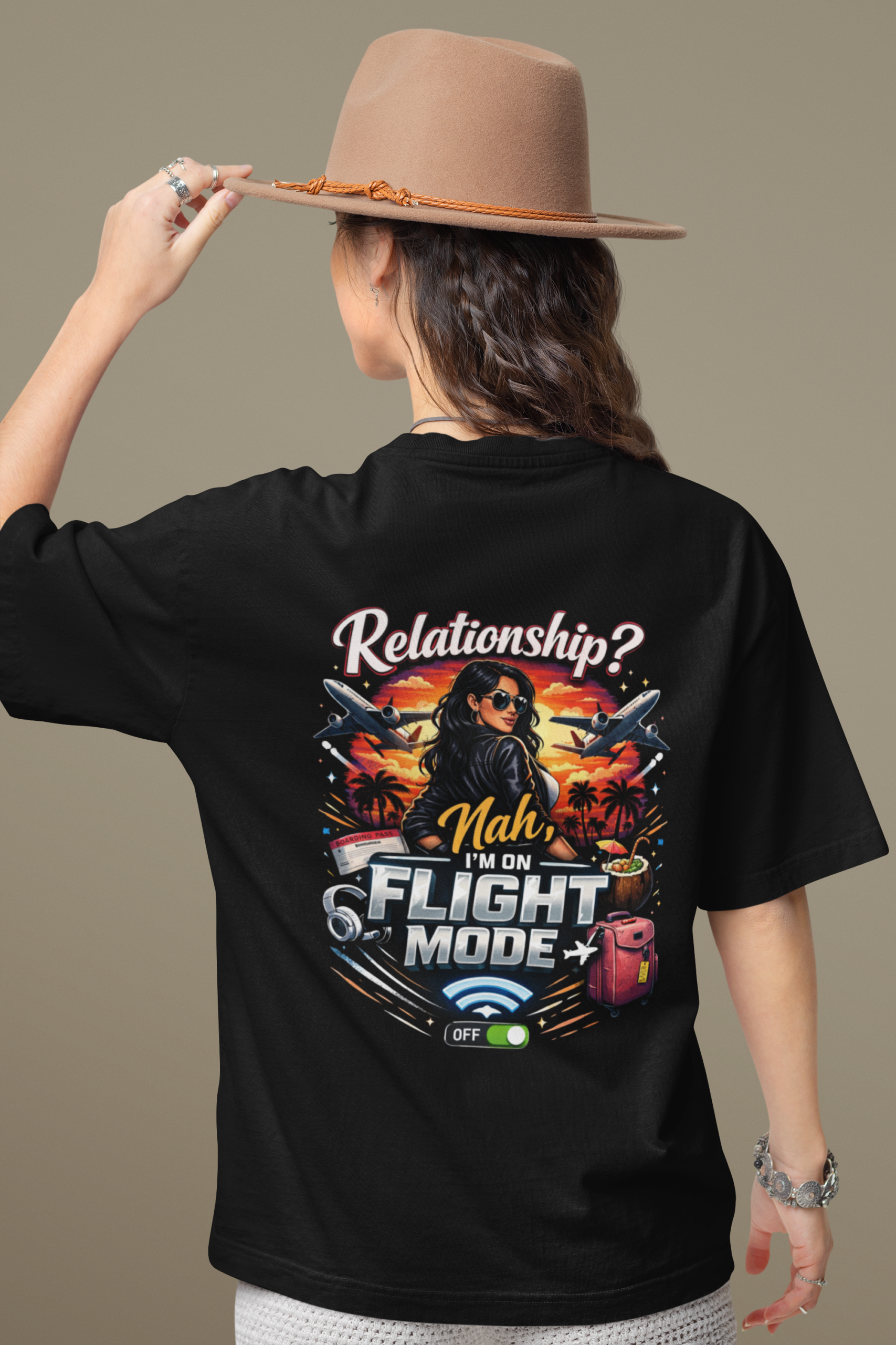 Women's Being Single Savage Designed Terry Oversized Tee for all-day comfort