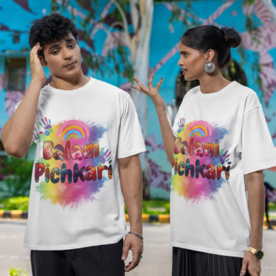 Combo Pack of 2 Holi Special oversized T-Shirts for all-day comfort