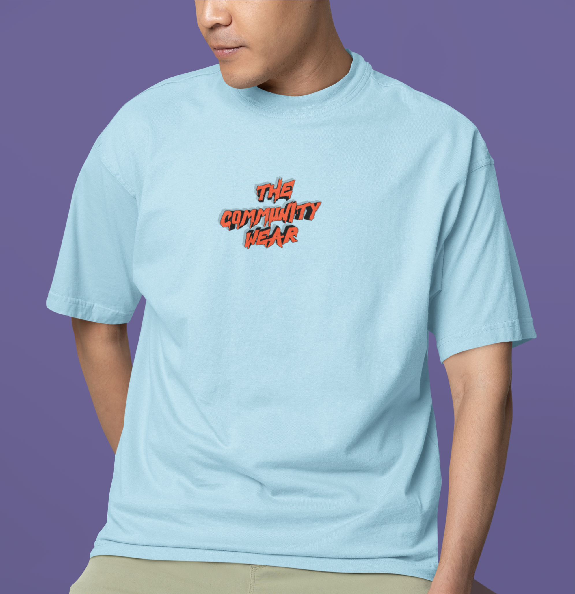 Men's Embroidery Printed TCW TERRY Oversized Tee For all-day comfort - Image 3