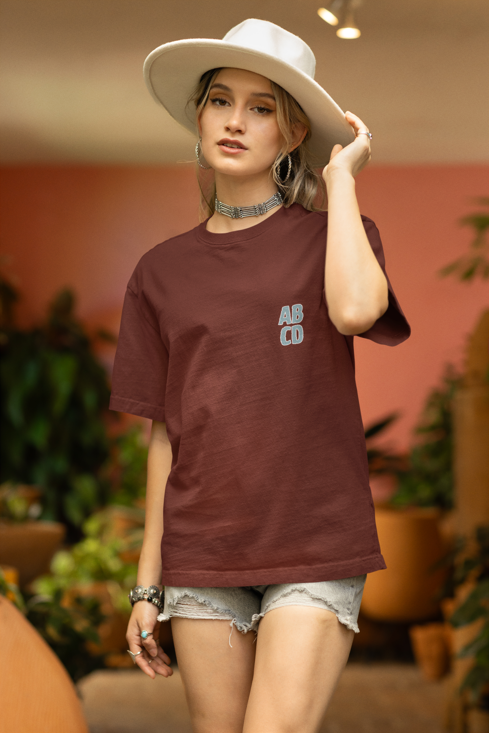 Women's Med Drugs Designed Oversized Terry T-shirt For All-day Comfort - Image 6